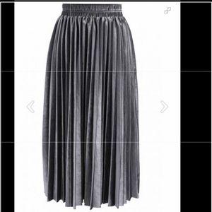 Golden Fashion Clothes Gray Velvet Skirt